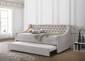 Lianna Fog Fabric Daybed With Trundle
