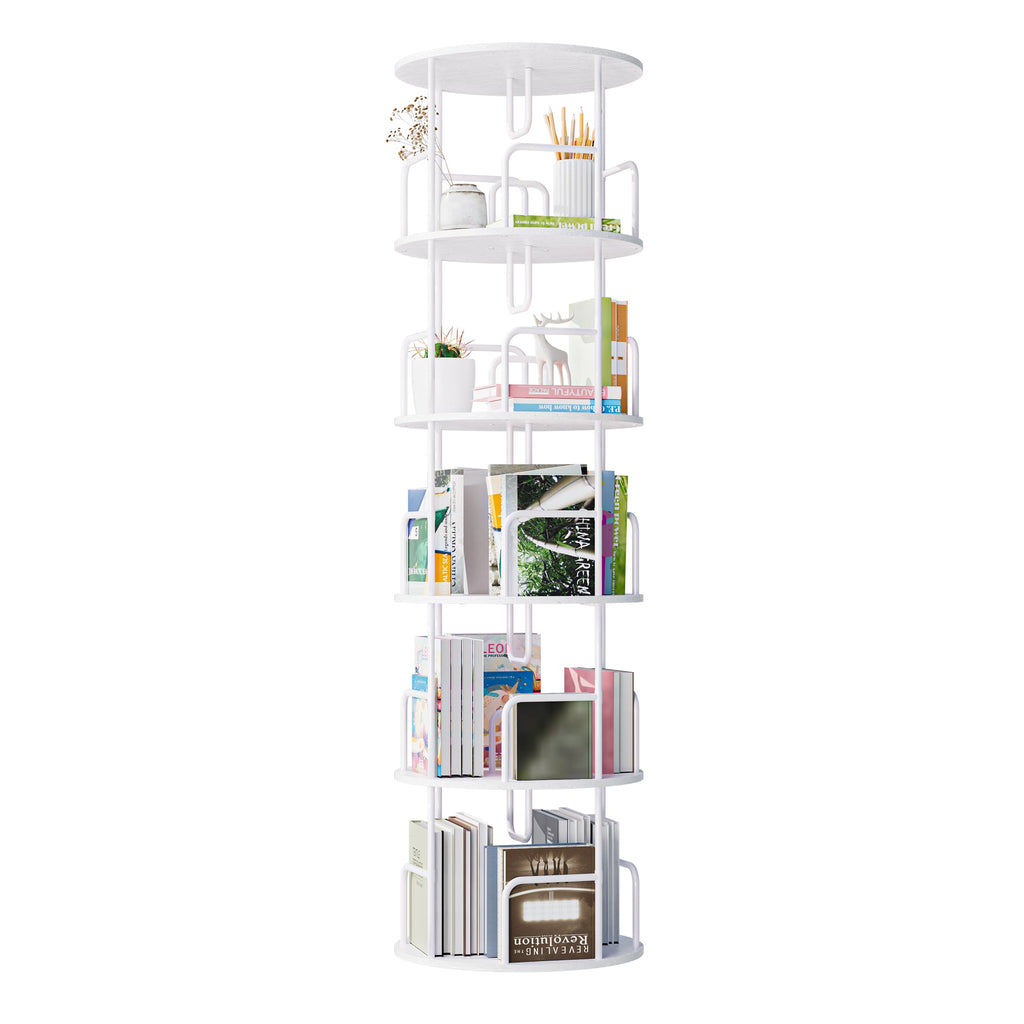 Rotating Bookshelf Tower 5 Tier