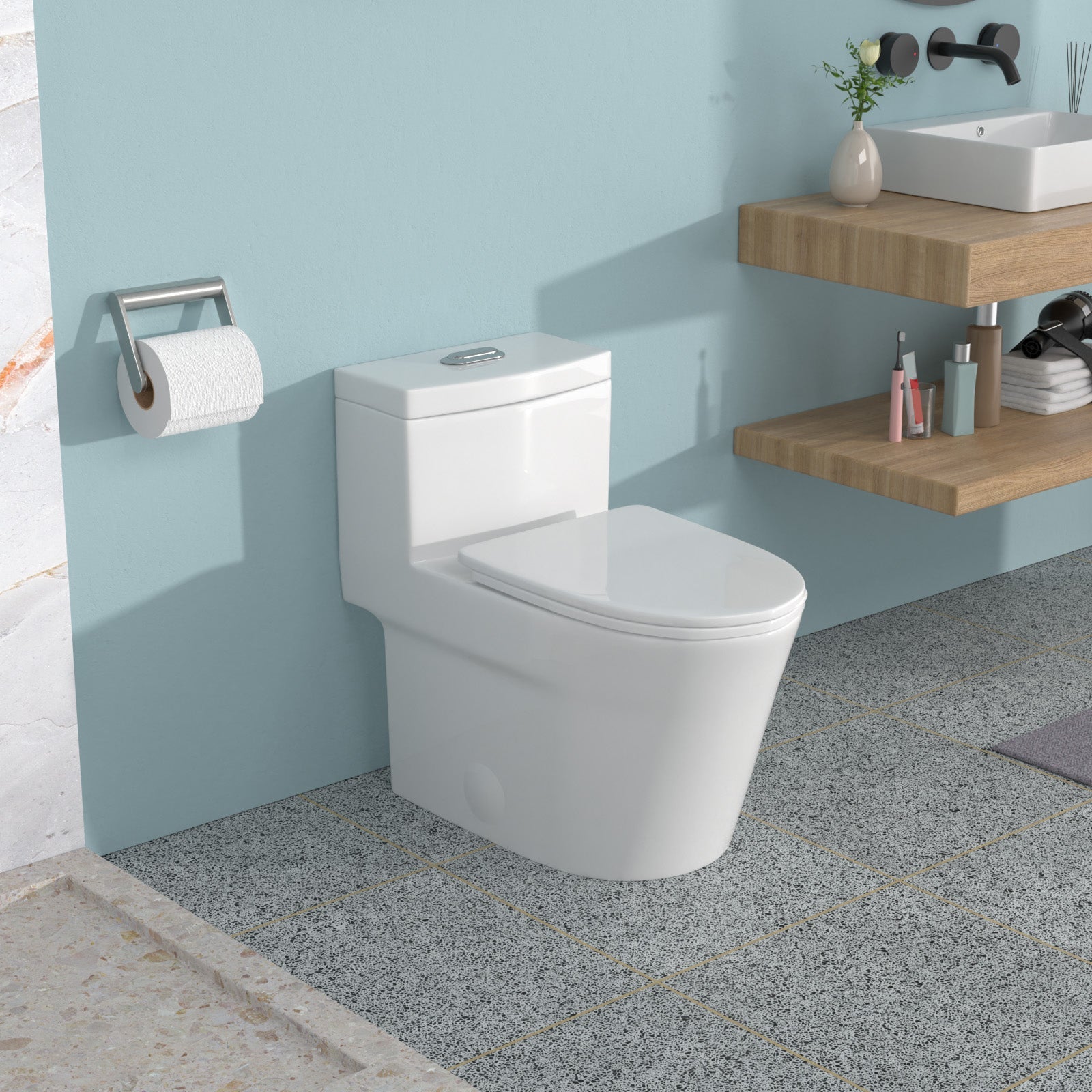 Ceramic One Piece Toilet for Bathroom