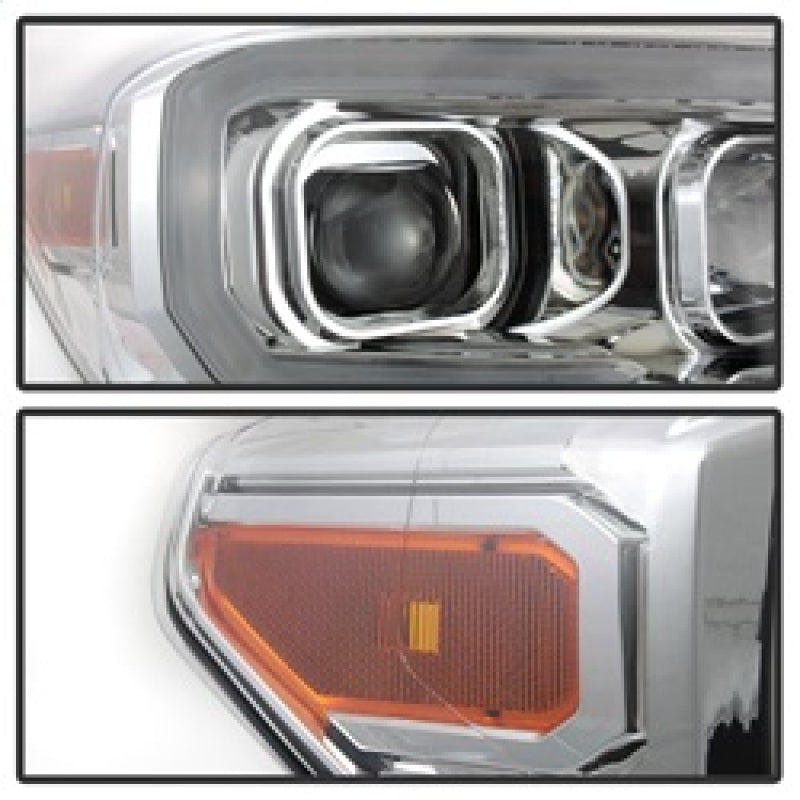 SPYDER xTune Toyota Tacoma 16-18 DRL Light Bar Projector Headlights - Chrome PRO-JH-TTA16-LBDRL-C 9039263