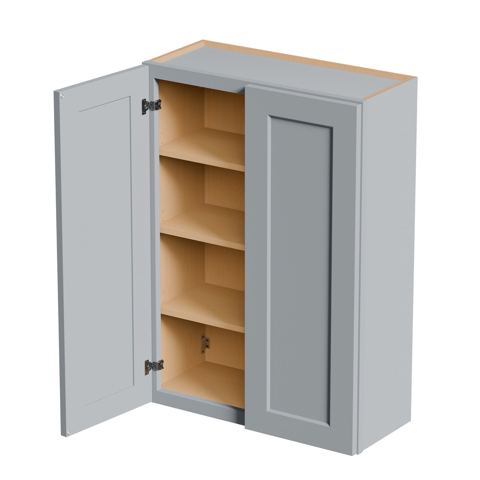 Gray Shaker Solid Wood Wall Cabinet