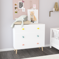 Kids 3 Drawer Dresser - Baby Nightstand for Bedroom