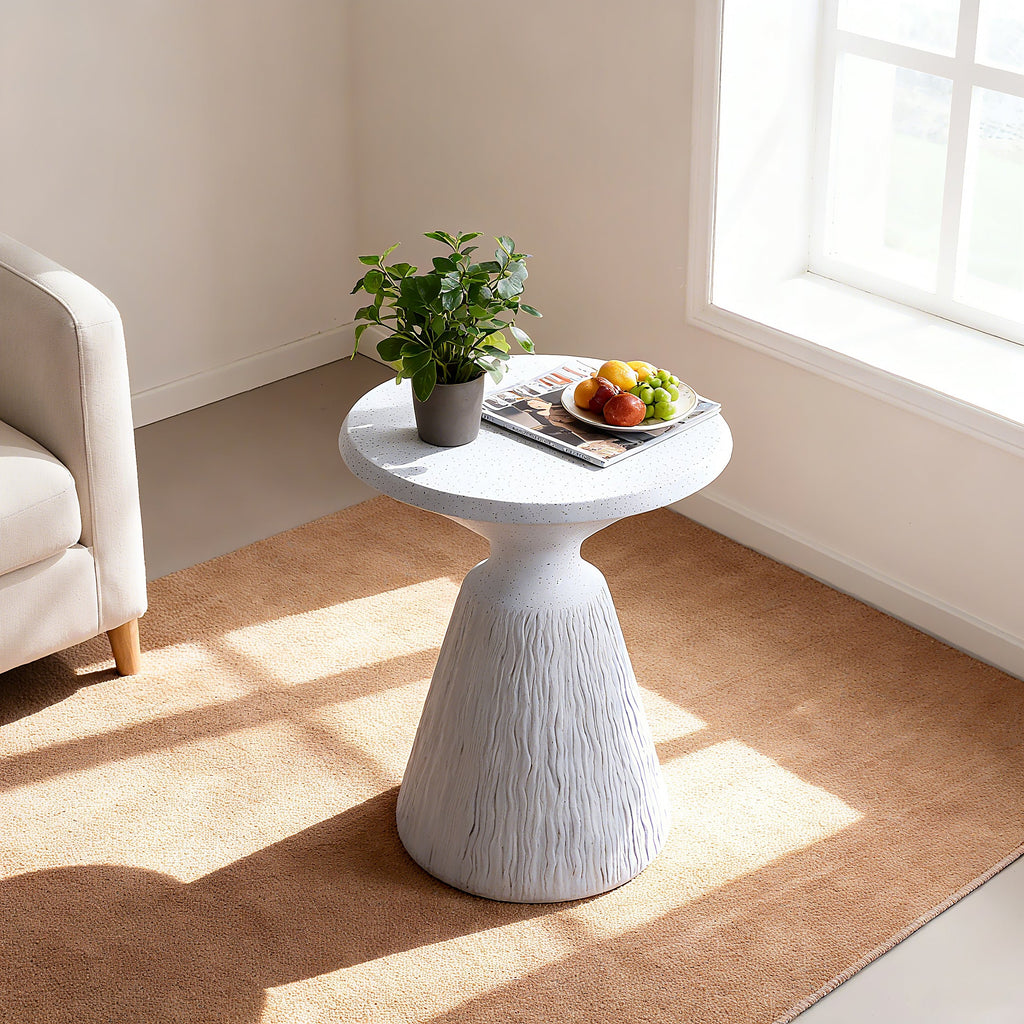 Cement Outdoor End Tables for Patio and Garden
