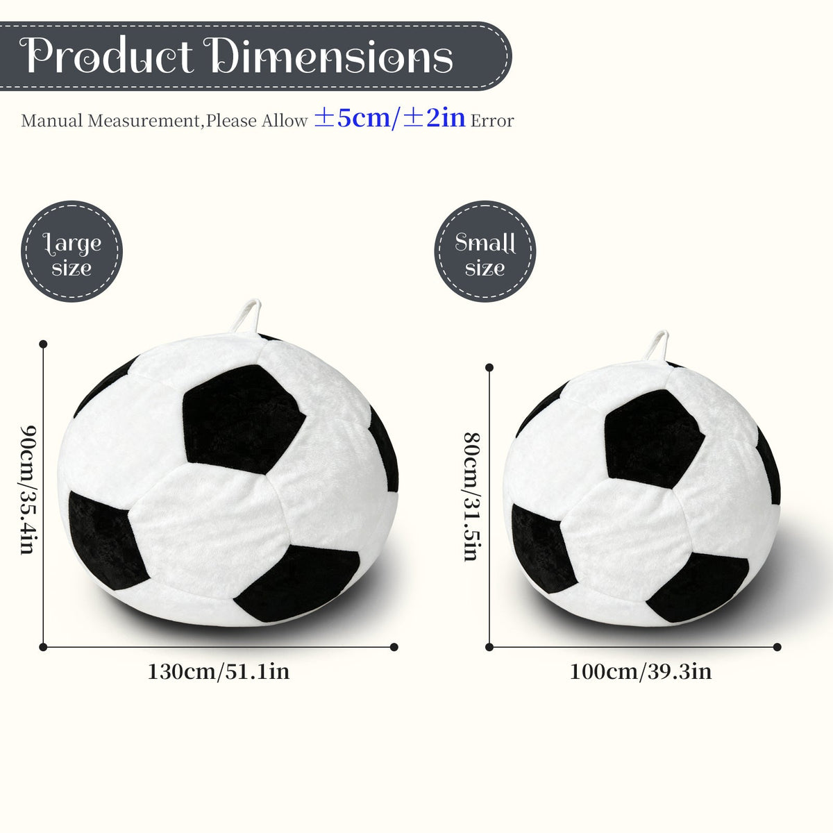 Small Soccer‑Shaped Bean Bag Chair