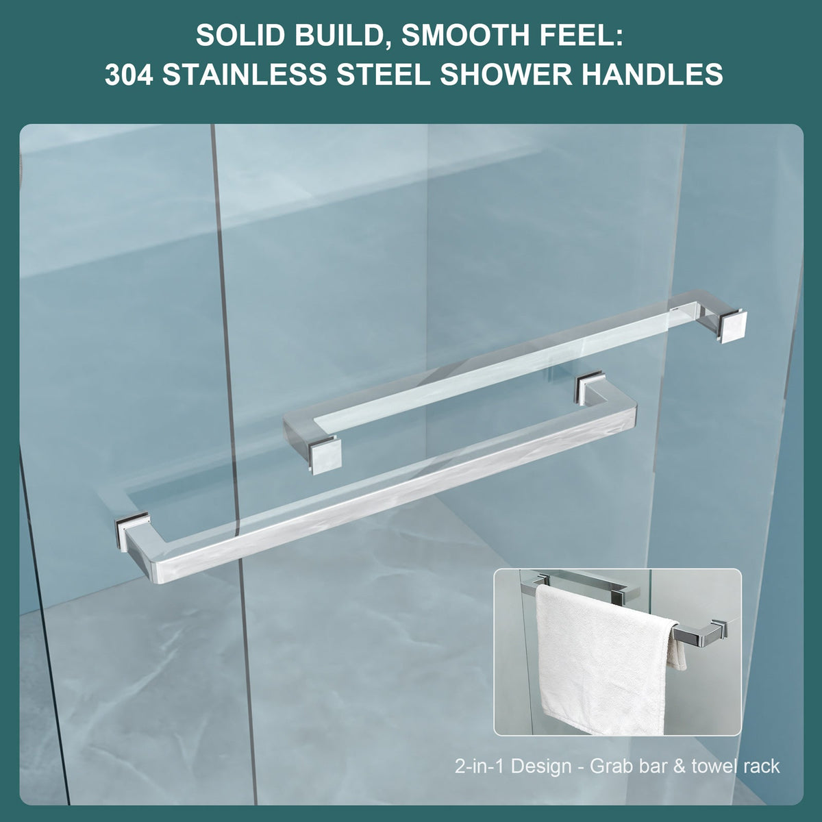 Semi-Frameless Bypass Sliding Shower Door