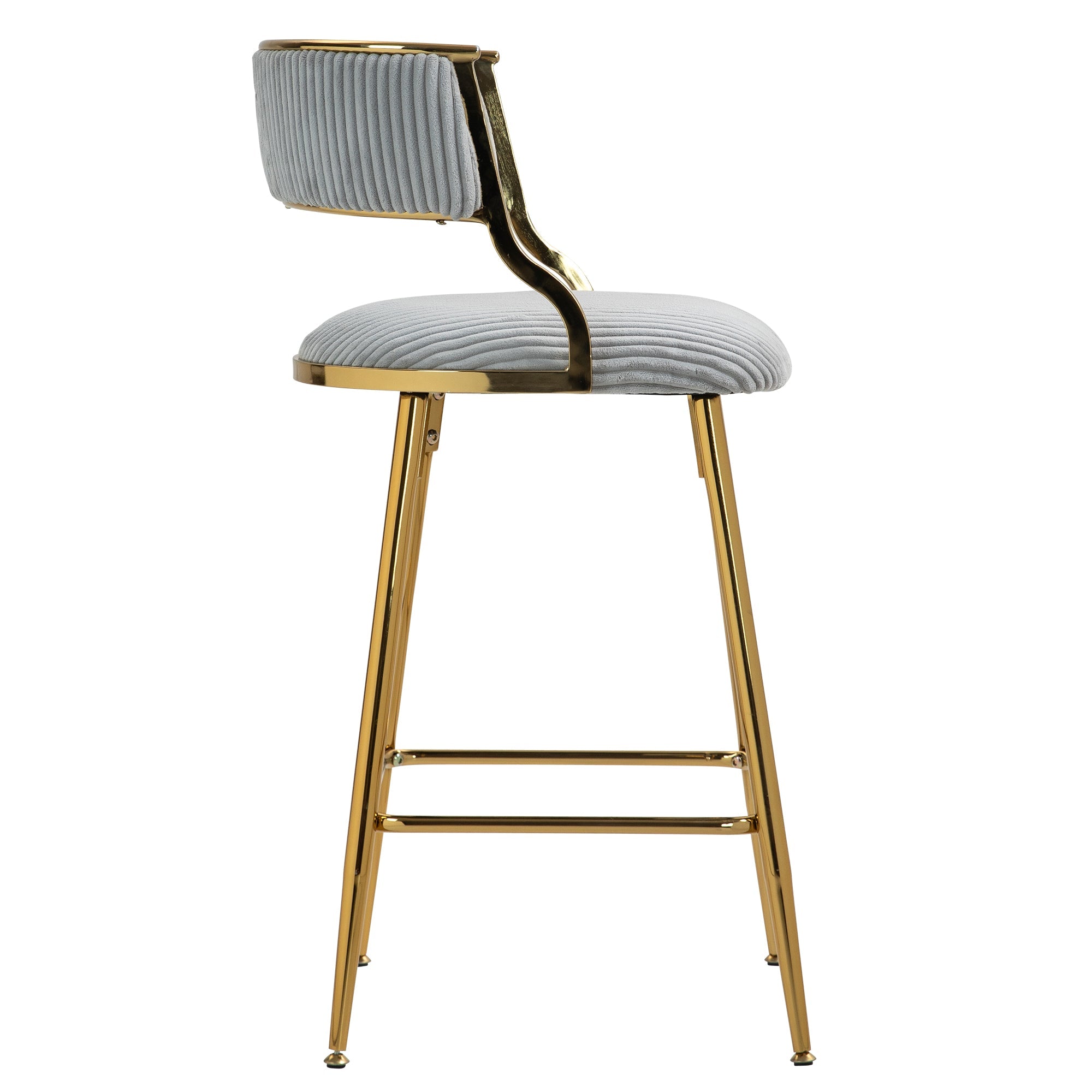 Set of 2, 26'' Counter Height Bar Stools - Grey