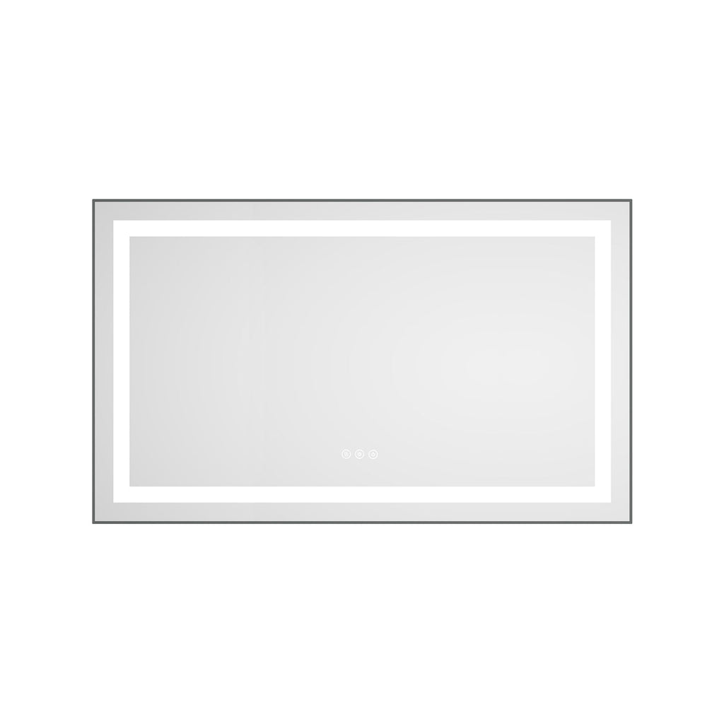 40 x 24 Inch LED Bathroom Mirror with Front and Backlight