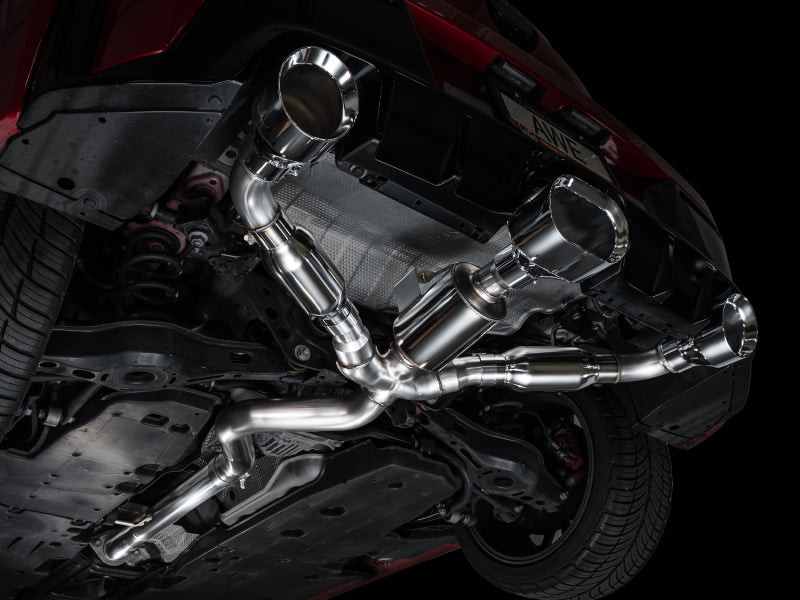 AWE Tuning AWE 23-24 Toyota GR Corolla Track Edition Catback Exhaust - Chrome Silver Tips 3020-52472