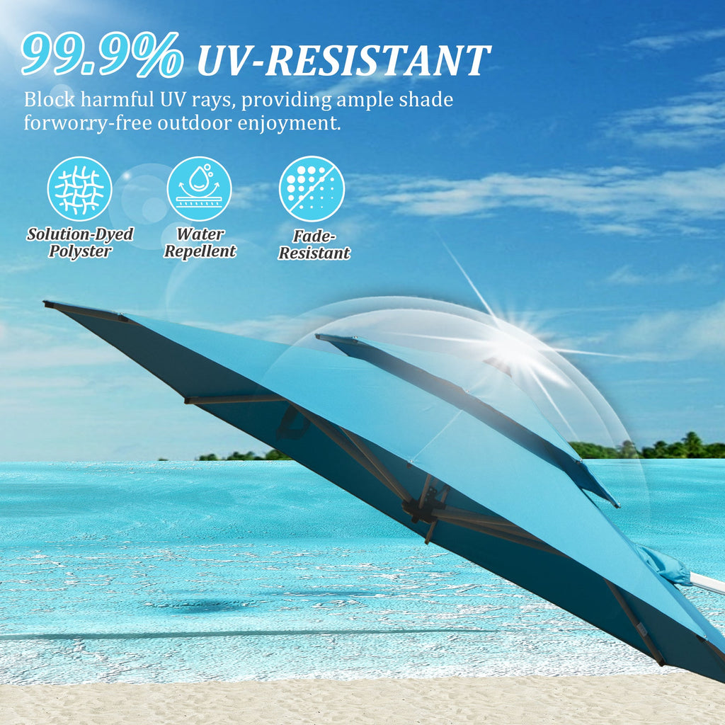 Round Cantilever Umbrella with Center Pole - Lake