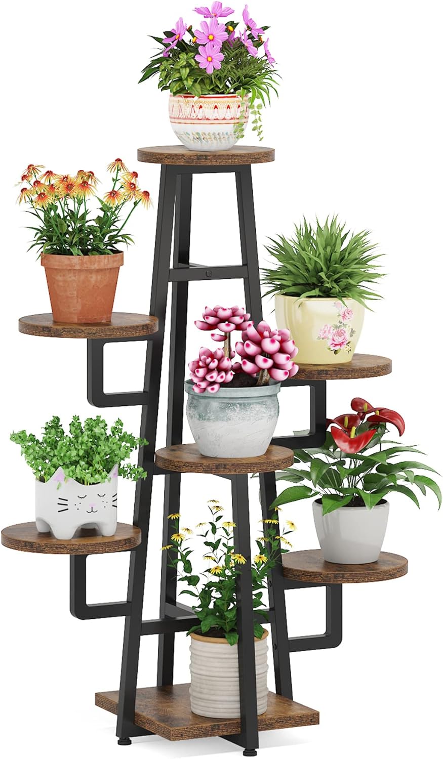 43.30" Tall 7-Tier Rustic Display Shelf