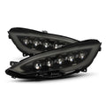 AlphaRex 12-21 Tesla Model S NOVA LED Proj Headlights Alpha-Black w/Actv Light & Seq.Sig / SB DRL 880878 *Discontinued