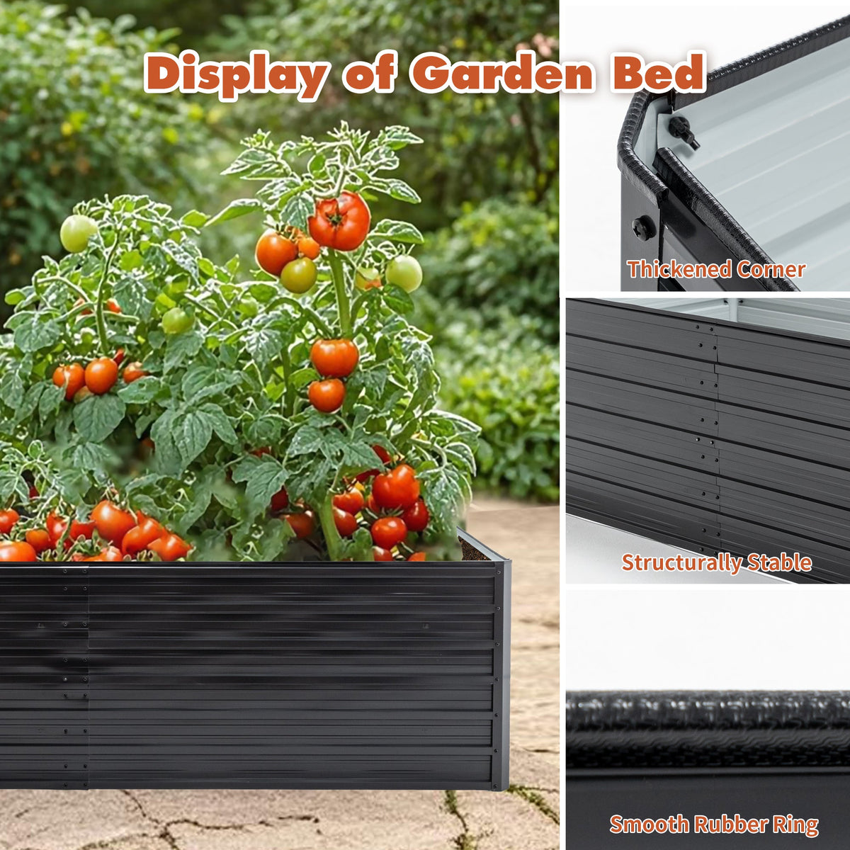 2-Pack 6x3x2 FT Galvanized Metal Raised Garden Beds