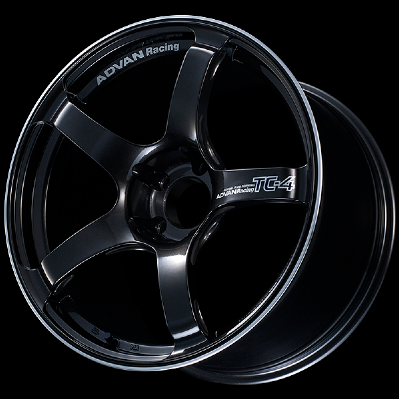 Advan TC4 18x7.0 / +41 Offset / 4x100 / 63mm Bore / Black Gunmetallic and Ring YAD8E41ABGR