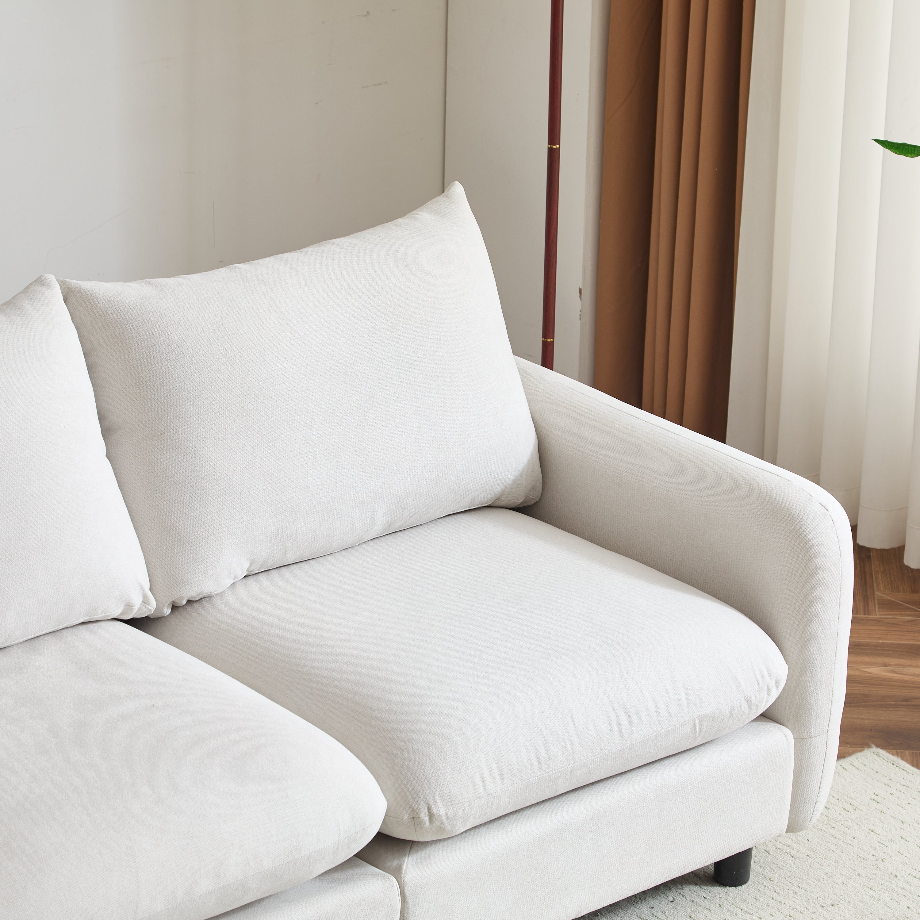 69 in. 2-Seats Modular Sectional Sofa Corner Chair