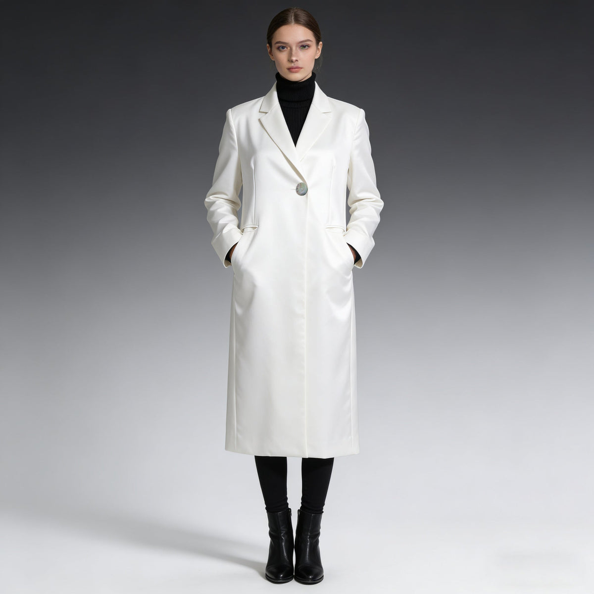 Commuter-style Designer-inspired Blazer-style Trench Coat For Women