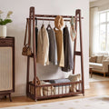 Solid Wood Freestanding Clothing Garment Rack