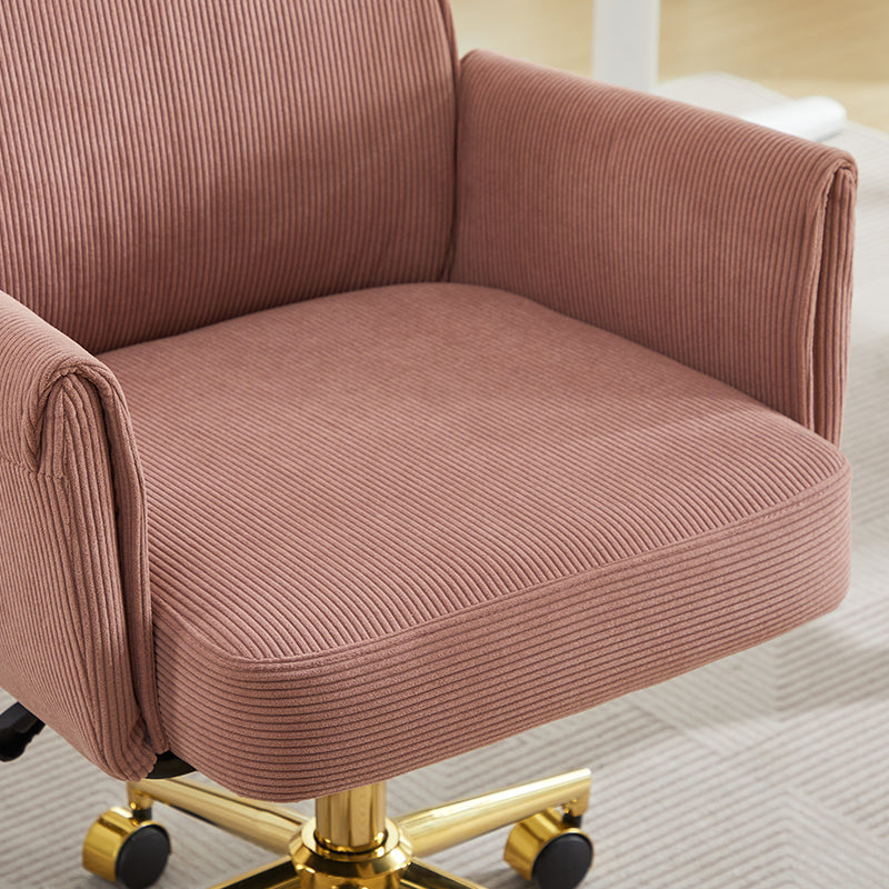 Mid-Back Liftable Office Chair - Pink