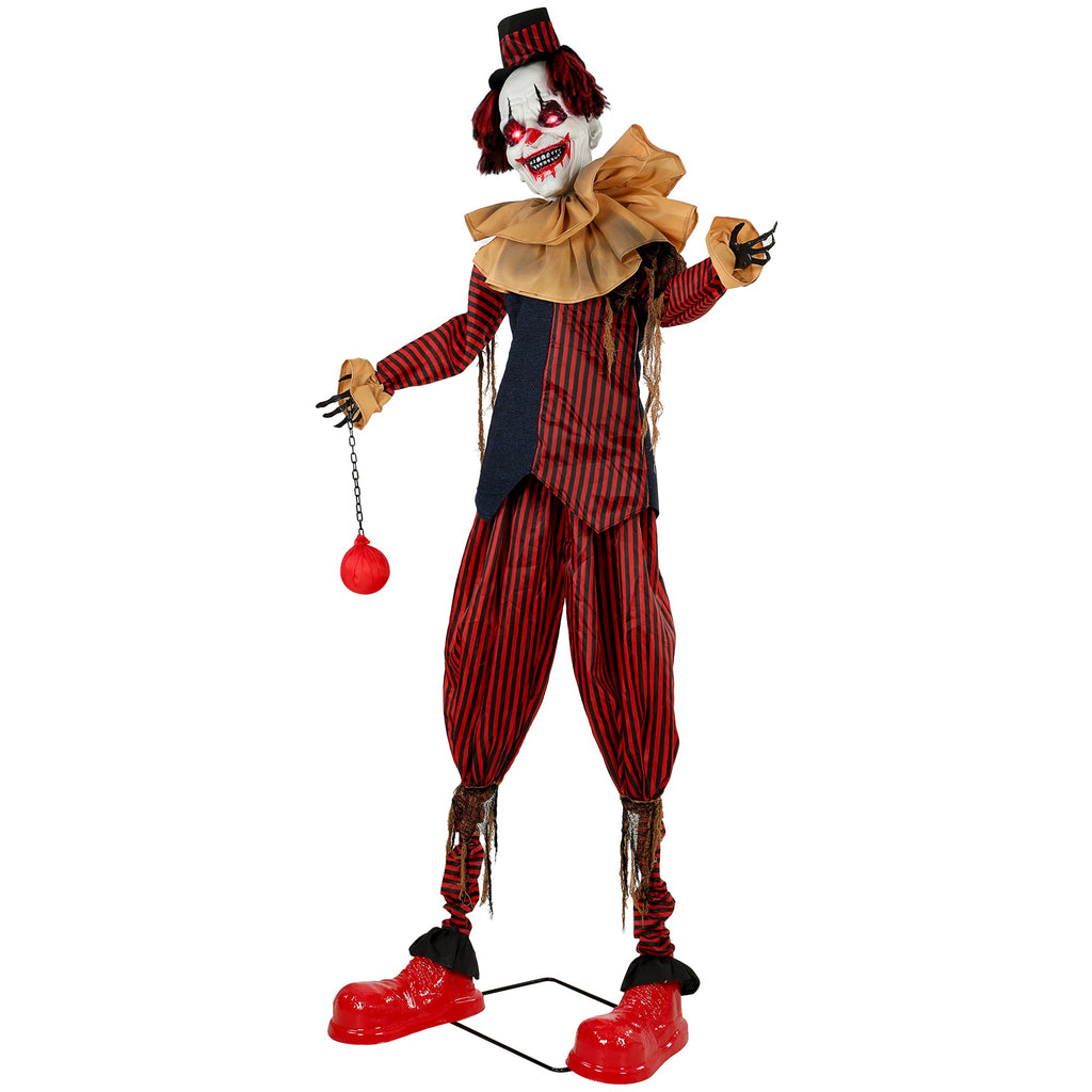 HOMCOM 95" Animated Clown Halloween Decoration