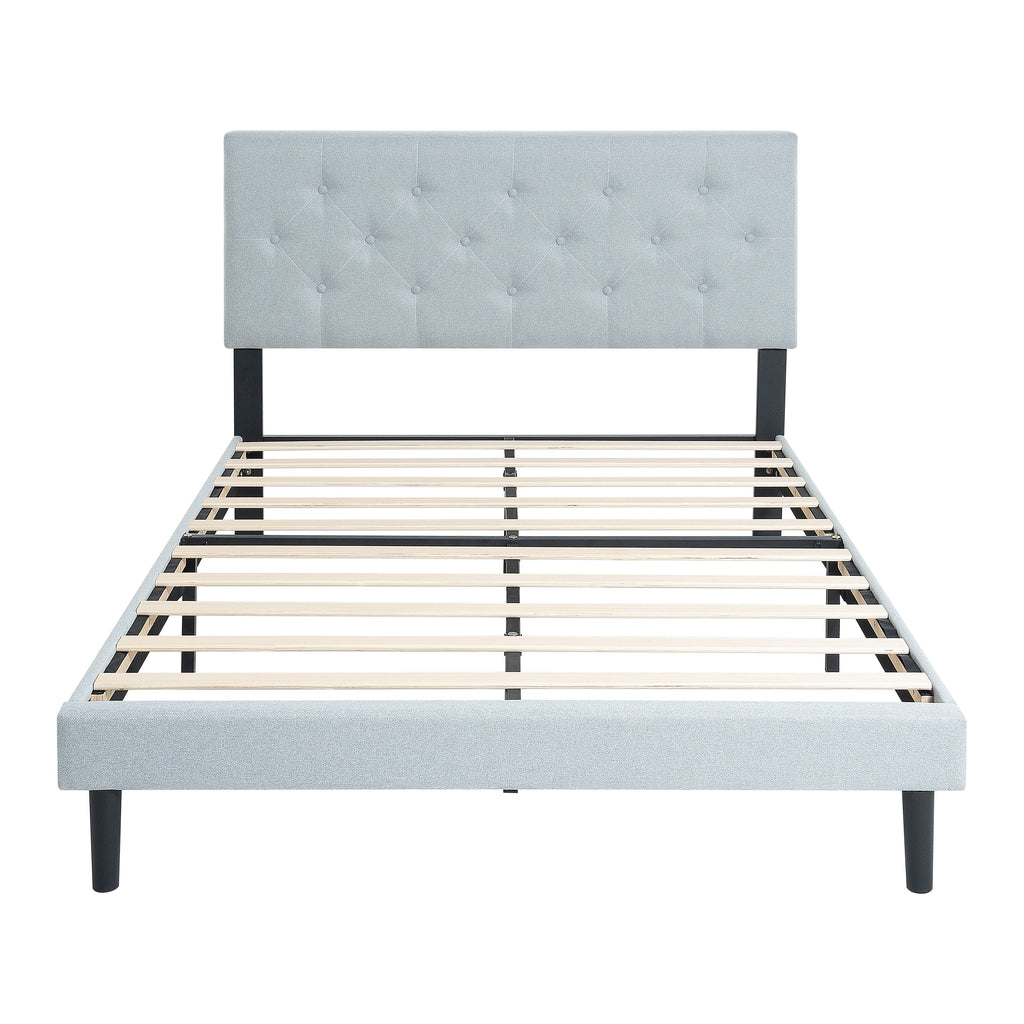 Twin Size Upholstered Platform Bed Frame