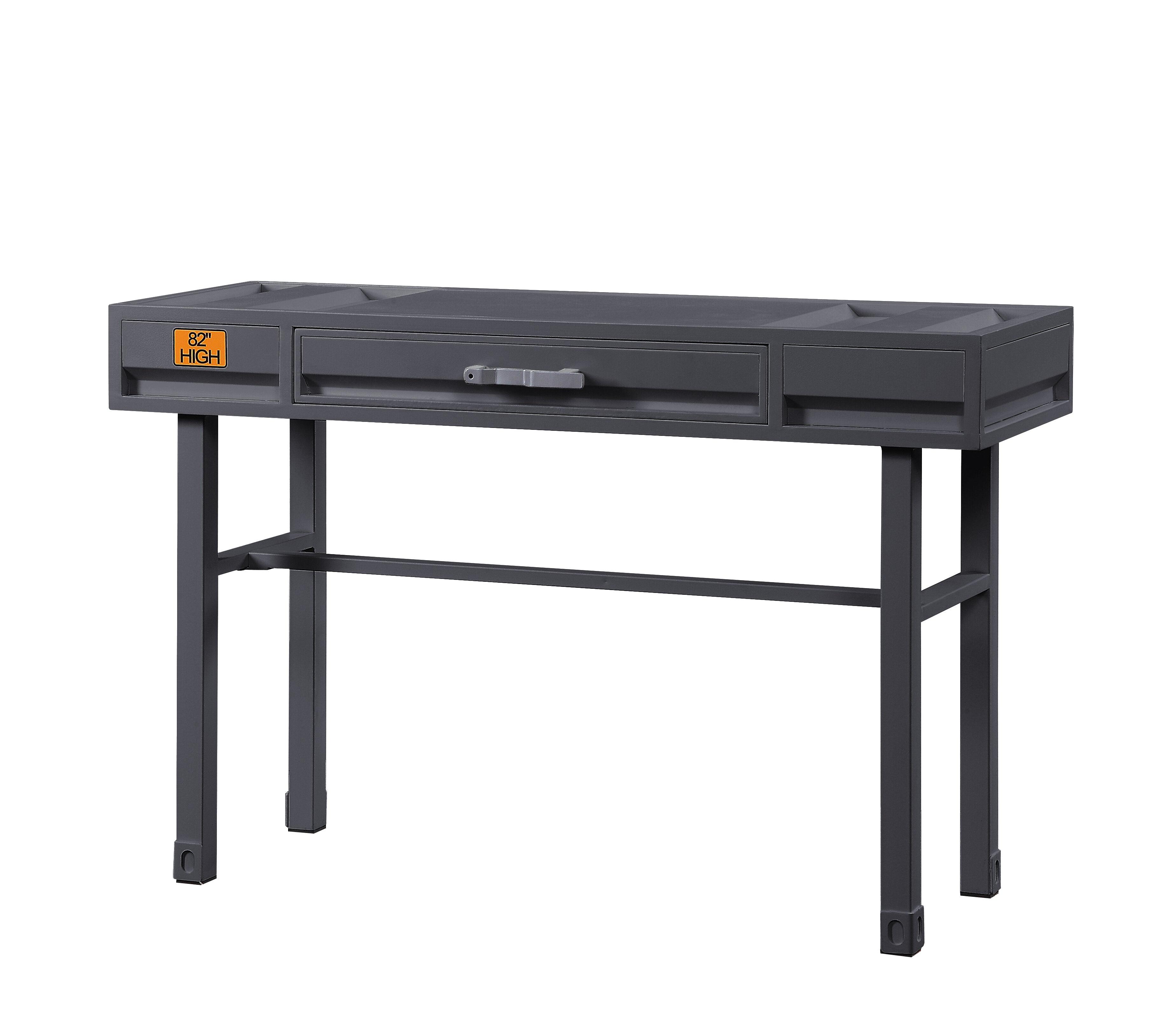 Cargo Gunmetal Finish Vanity Desk