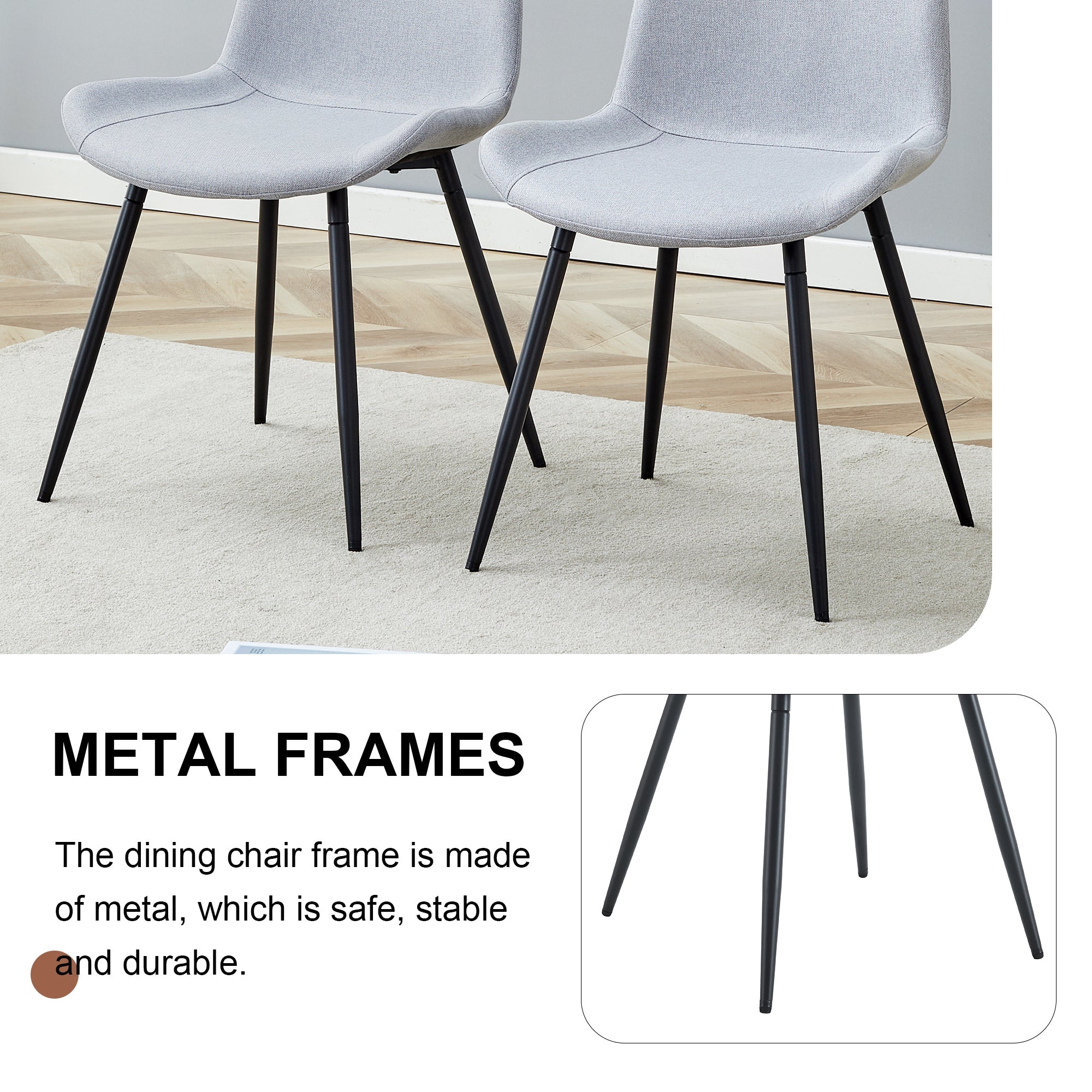 Comfortable Linen-Cotton Dining Chair Set