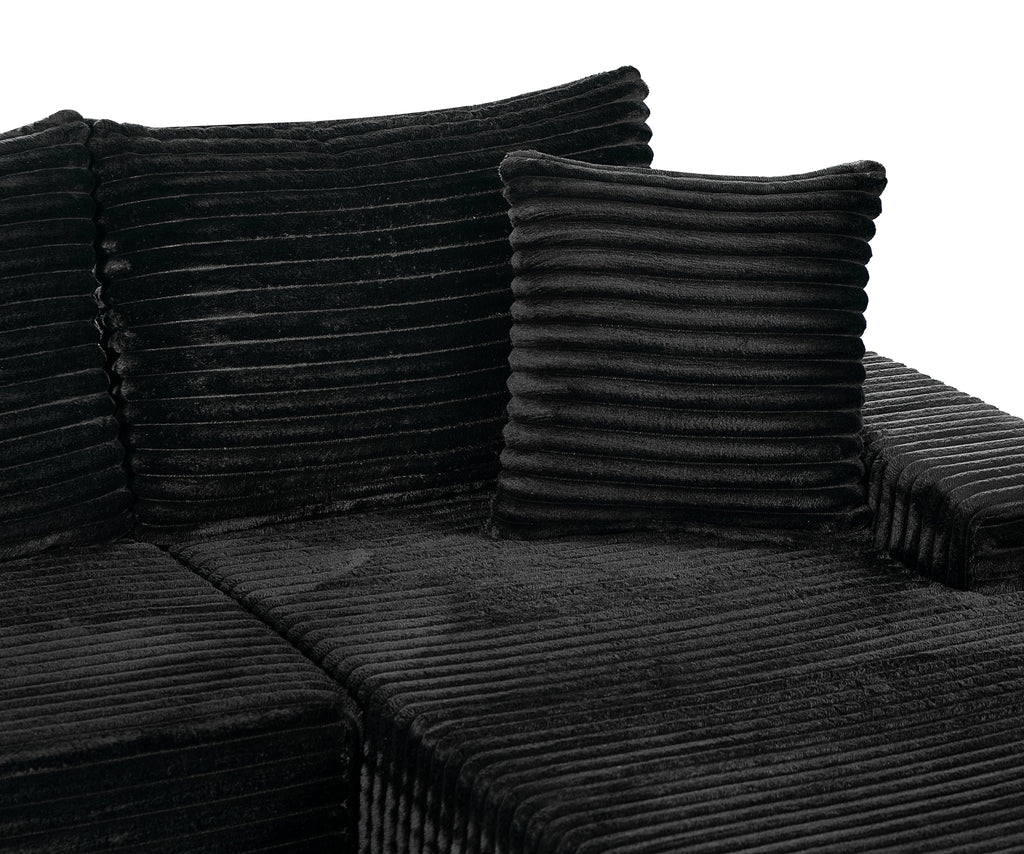 94 Inch Right Chaise L Shaped Boneless Cloud Sectional Sofa
