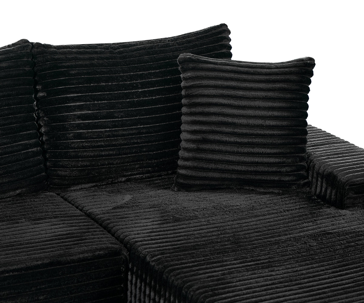 94 Inch Right Chaise L Shaped Boneless Cloud Sectional Sofa