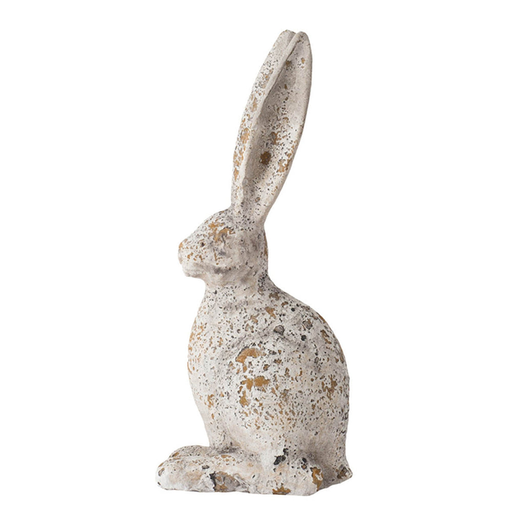 Weathered Cement Rabbit Statue