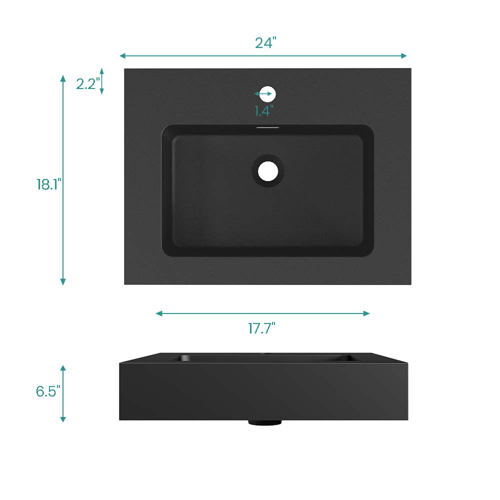 Integrated Engineered Solid Surface Basin