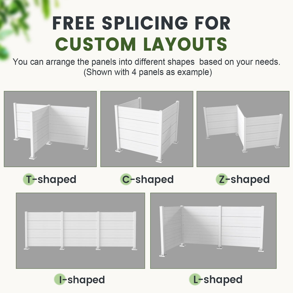 50" W x 49" H Outdoor Privacy Screen, Air Conditioner Fence