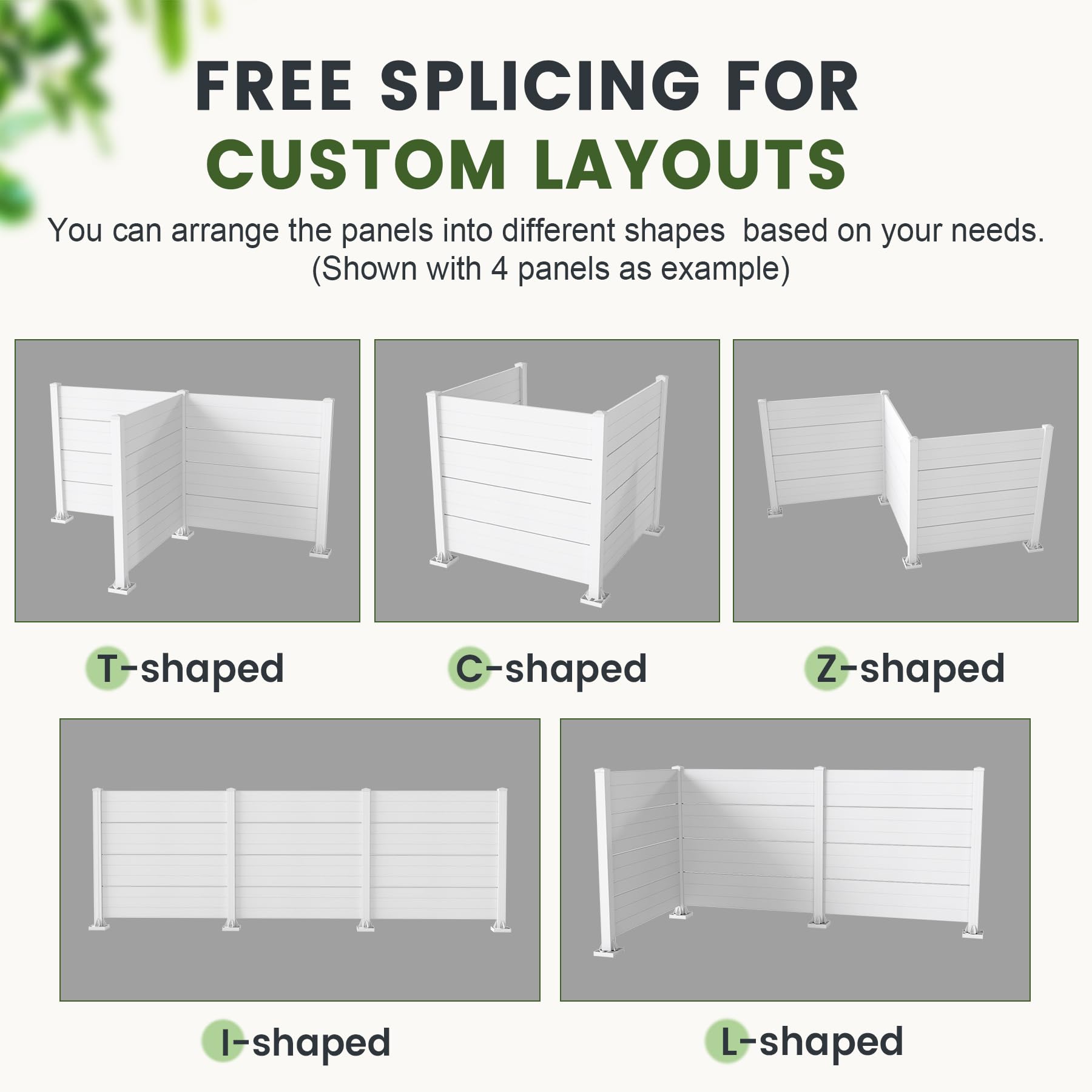 50" W x 49" H Outdoor Privacy Screen, Air Conditioner Fence