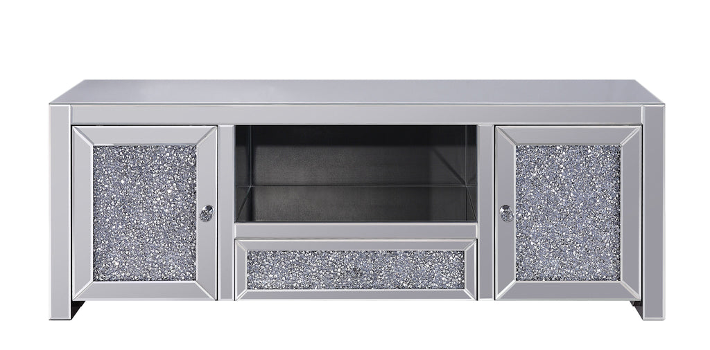 Noralie Mirrored & Faux Diamonds TV Stand
