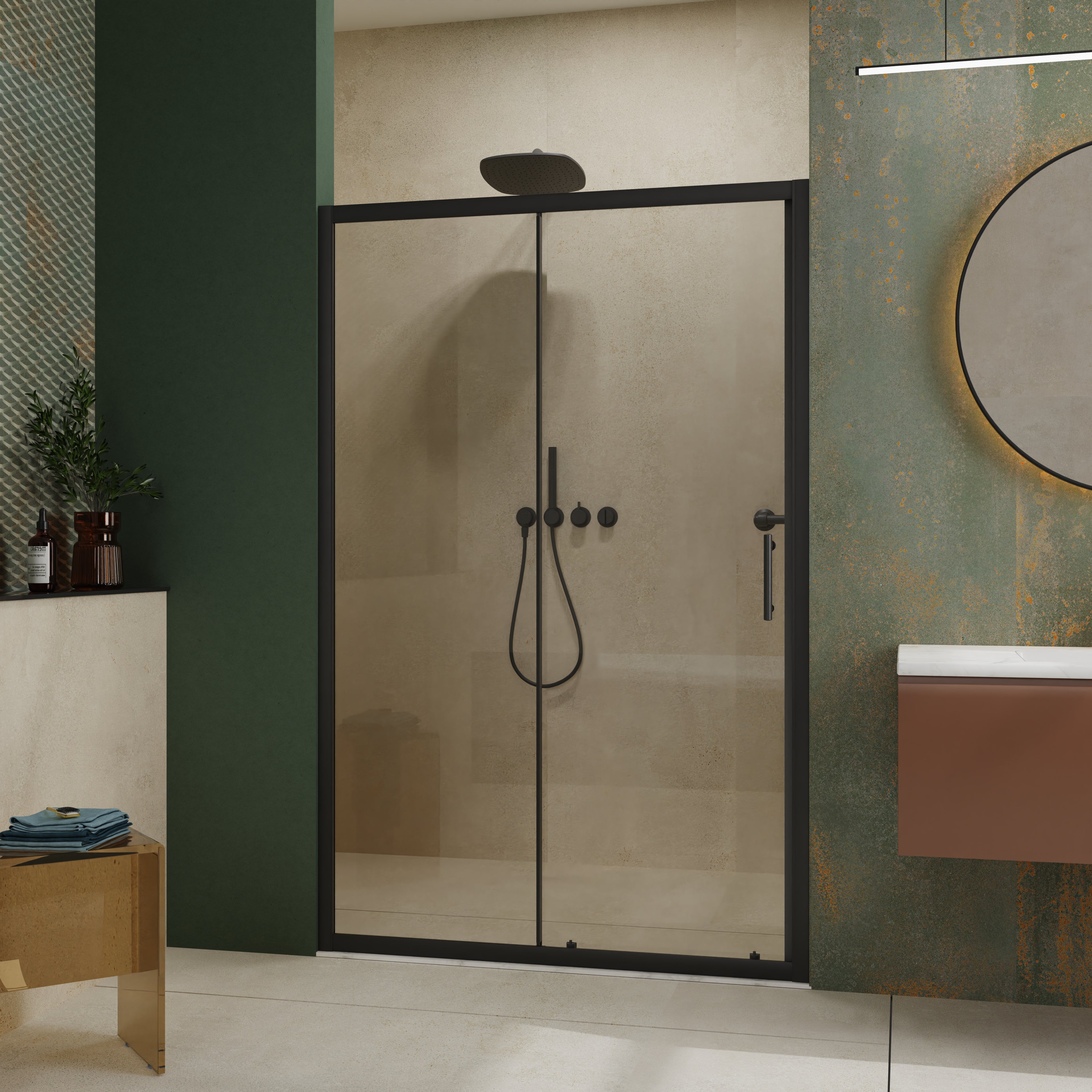 48" Wide x 72" High Single Sliding Shower Door