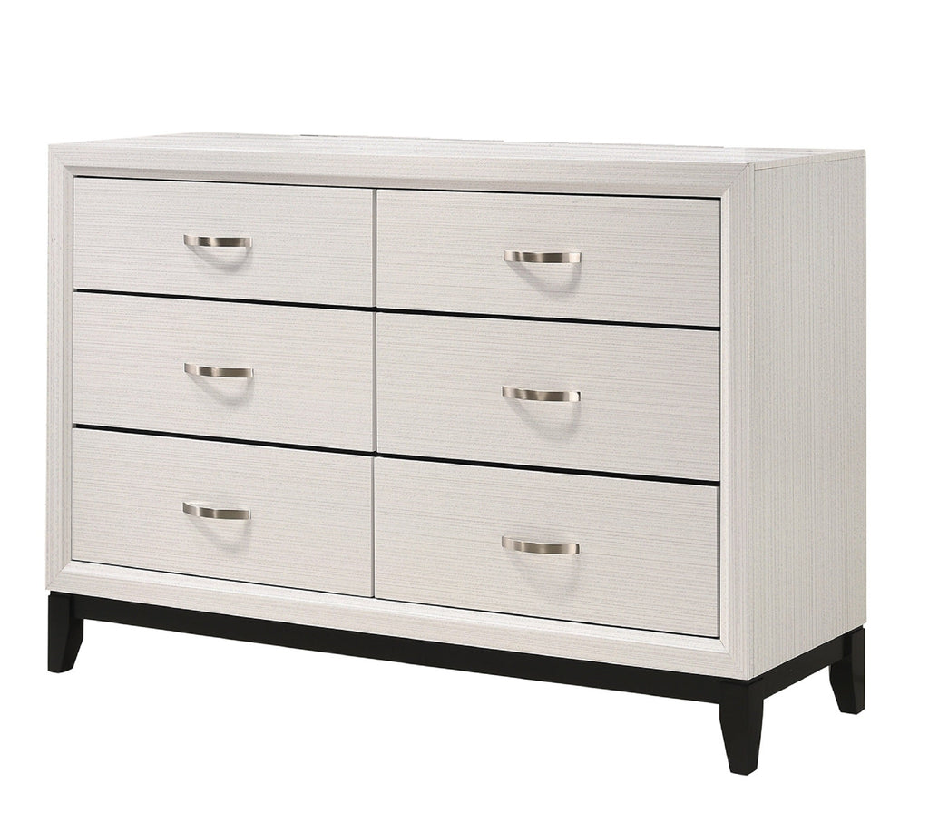 1pc Contemporary 6-Drawer Dresser