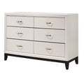 1pc Contemporary 6-Drawer Dresser