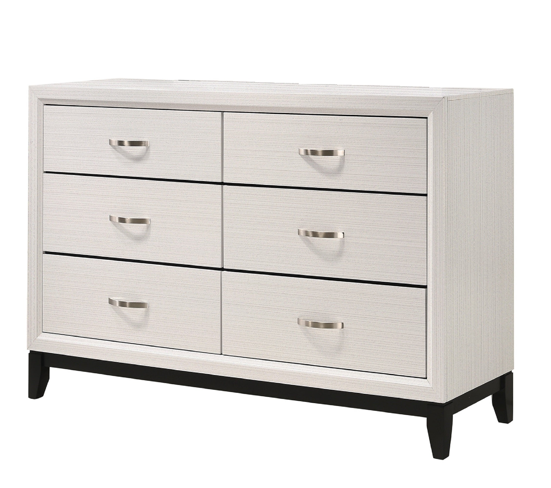1pc Contemporary 6-Drawer Dresser