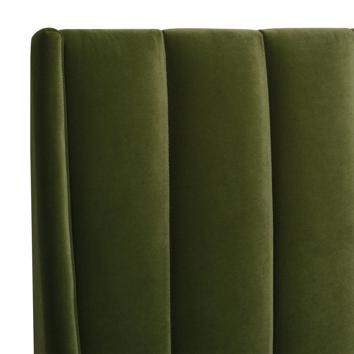 Aspen Vertical Tufted Headboard Platform Bed Set, King, Olive