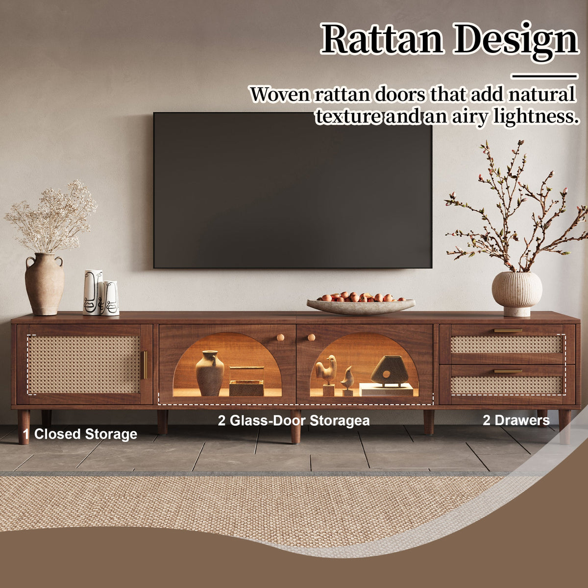 86 Inch TV Stand for TVs Up to 90"