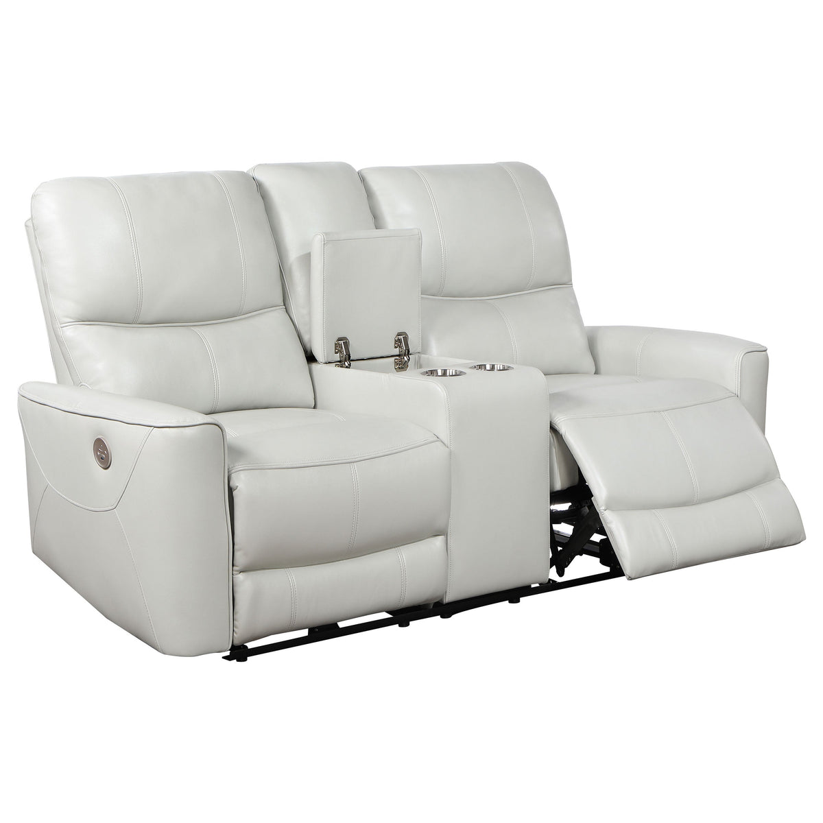 Denson Dove Power Reclining Loveseat