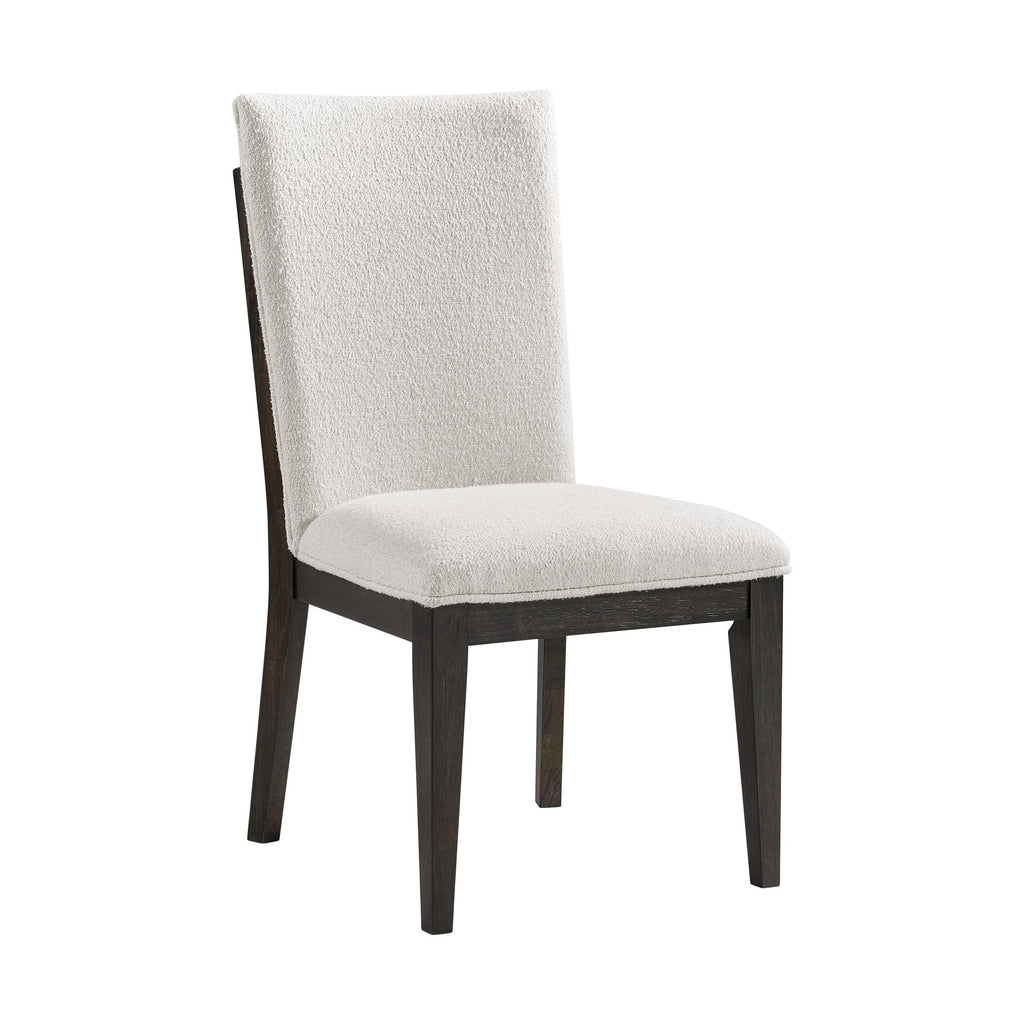 Brown Upholstered Dining Chairs, Set Of 2