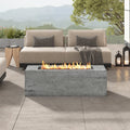 U_STYLE Outdoor Rectangular Propane Fire Pit 40000 BTU