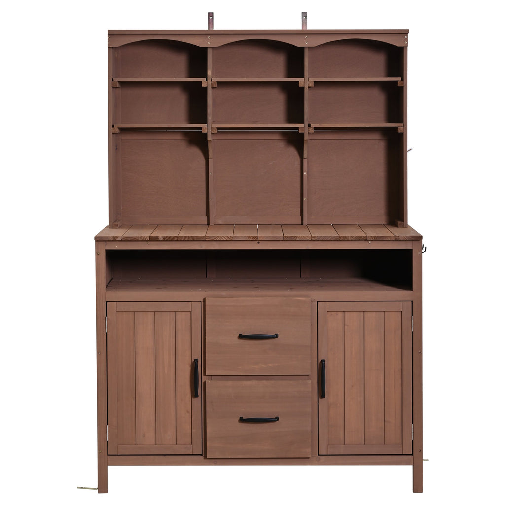 TOPMAX Large Fir Wood Potting Bench