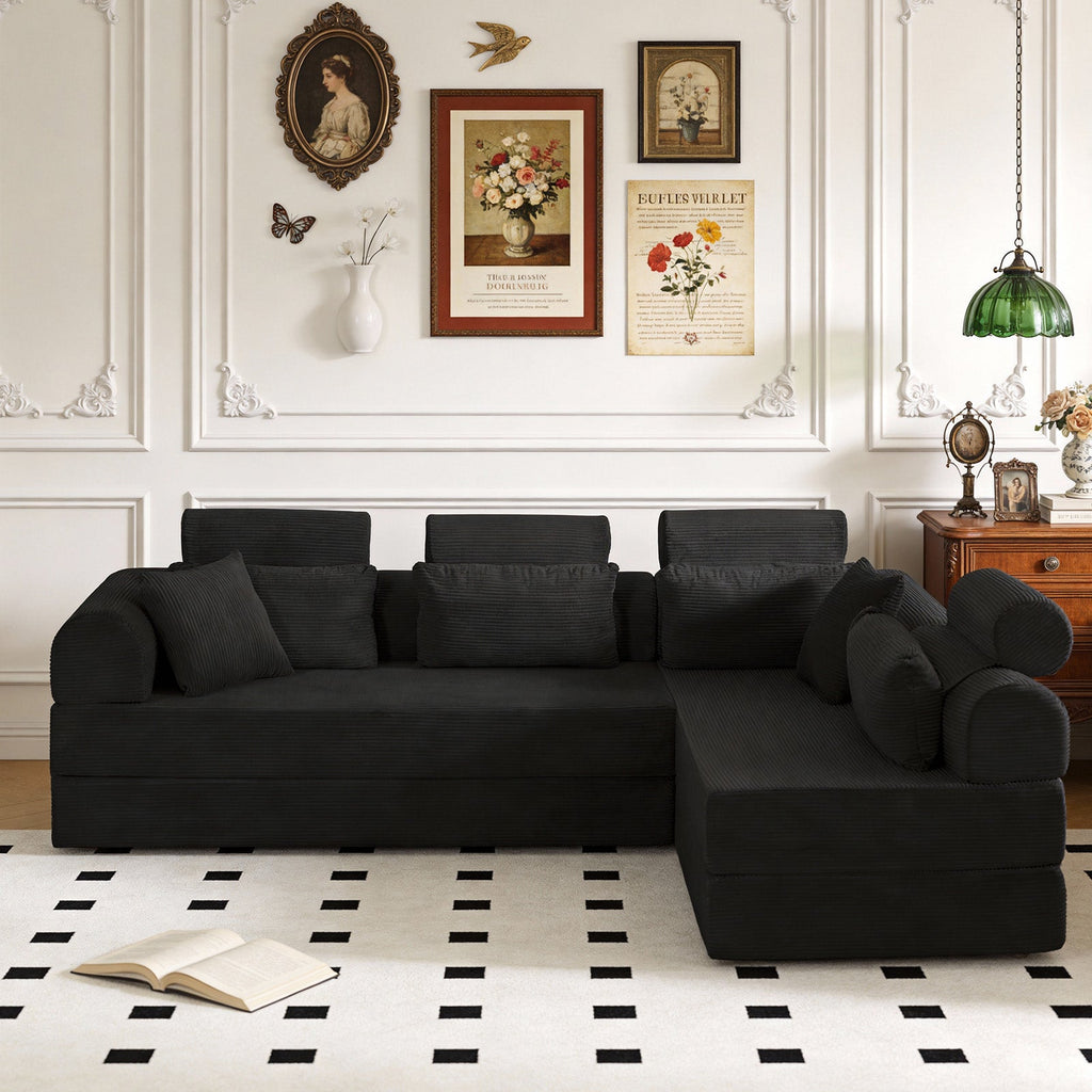 L Shape Modular Sectional Sofa - Compressed Sectional Sofa