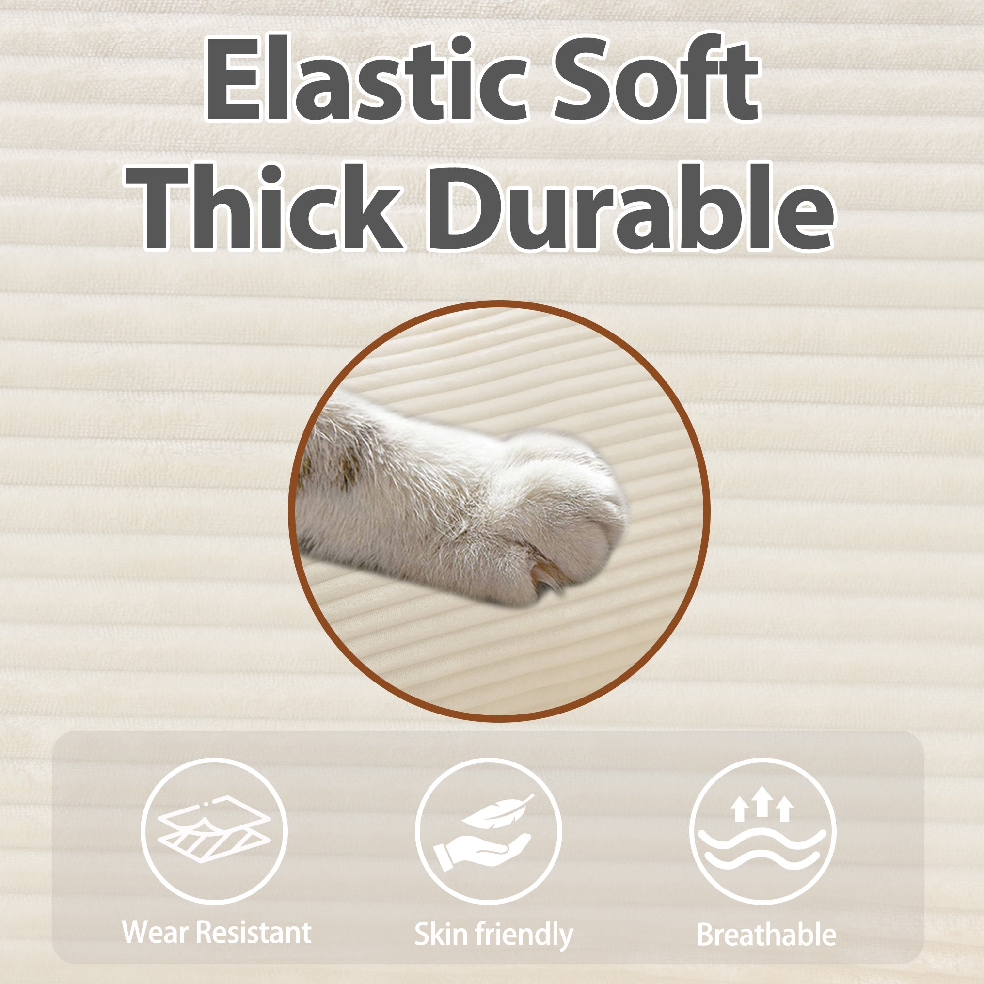 136" Plush Cloud 3-Seater Sofa