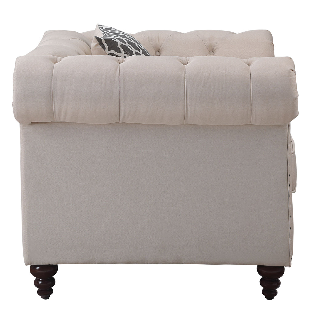 Aurelia Beige Linen Chair