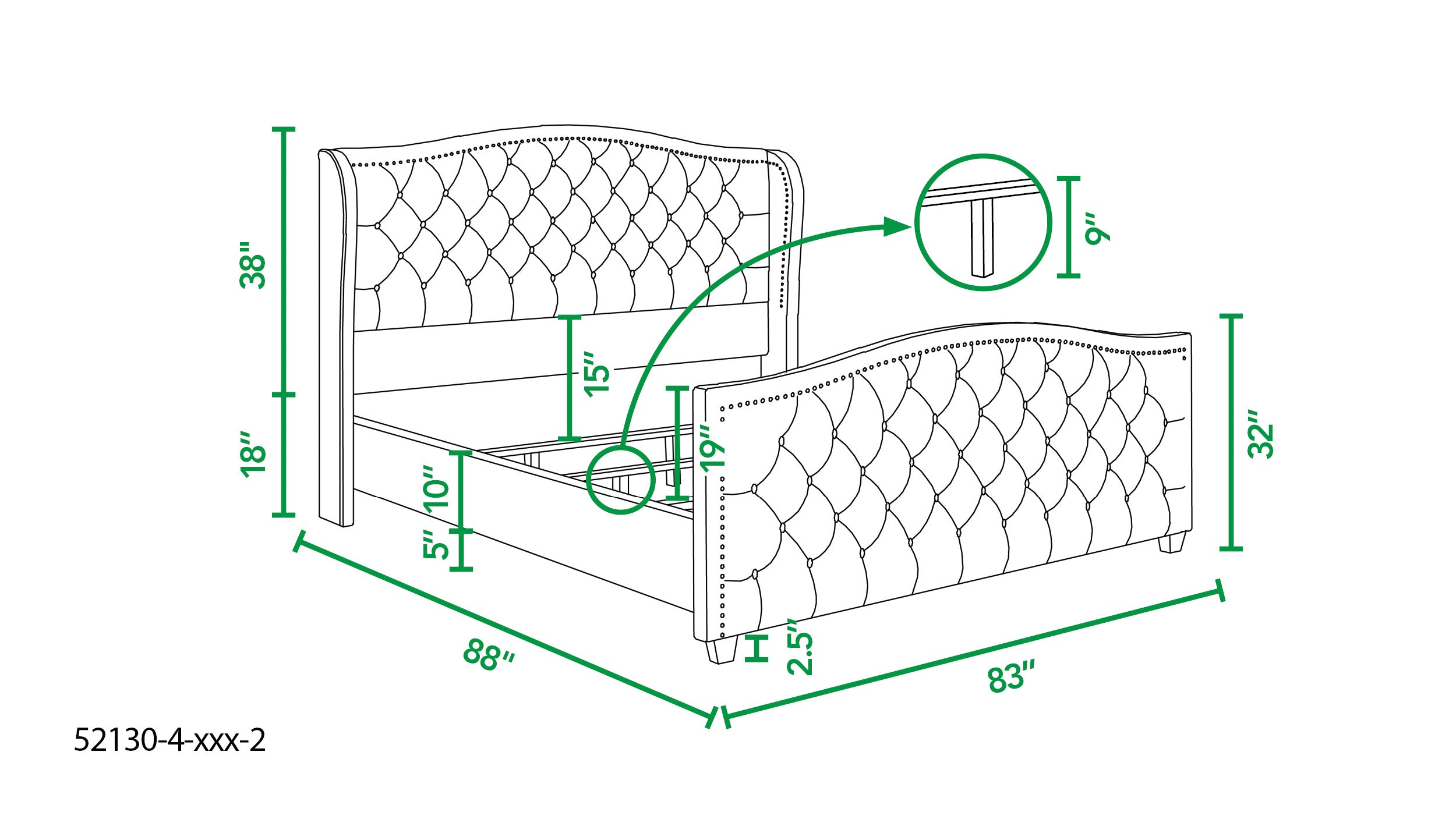 Marcella Upholstered Shelter Headboard Bed Set, King