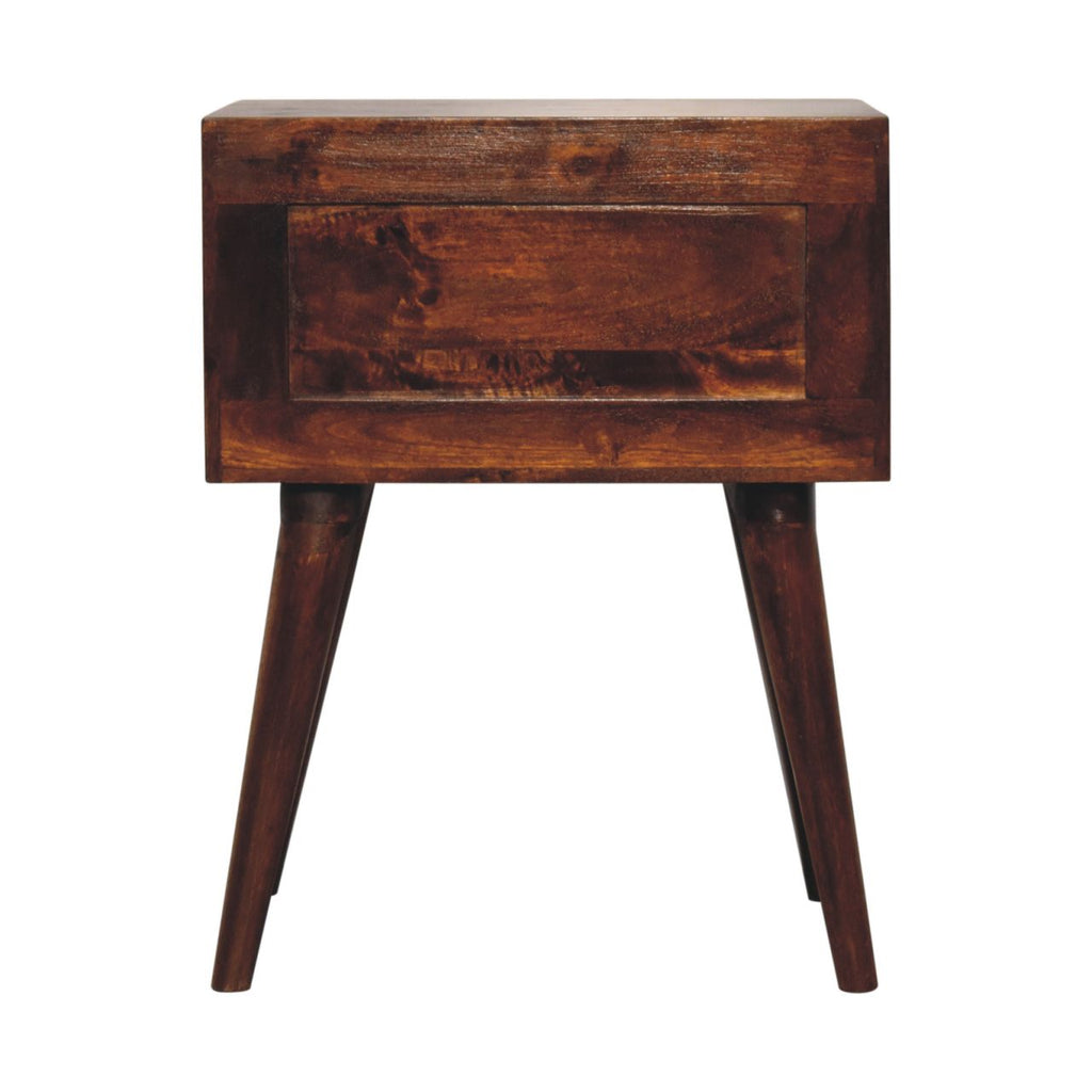 Solid Wood Chestnut T-Bar Nightstand