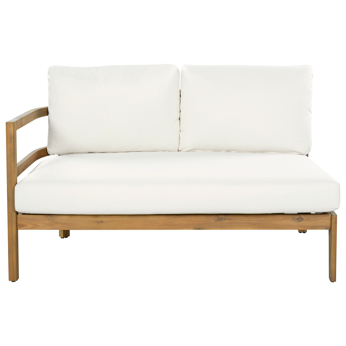 Outdoor Acacia Wood 7-Seater Sectional Sofa Set