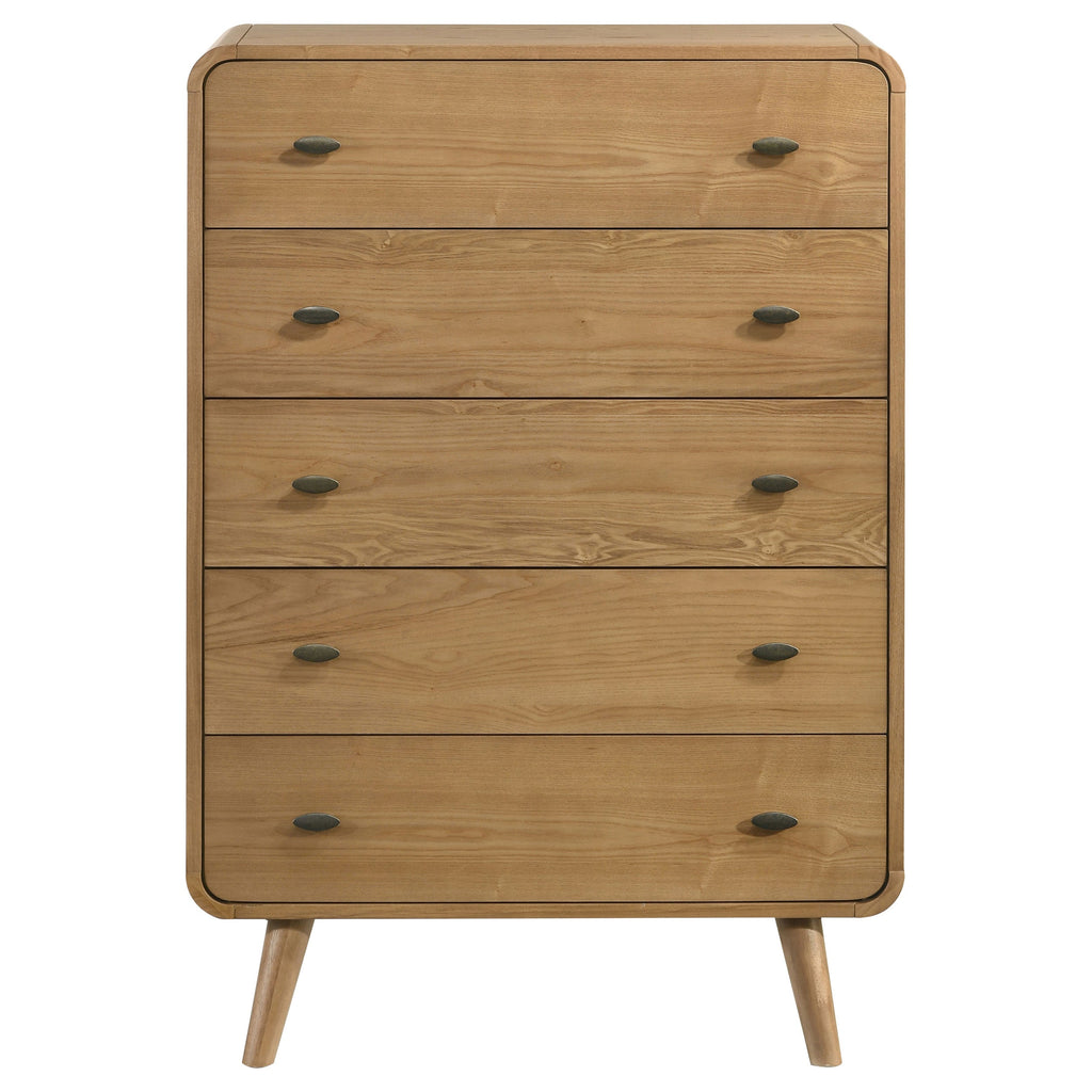 Winston Light Ash 5-Drawer Bedroom Chest of Drawers