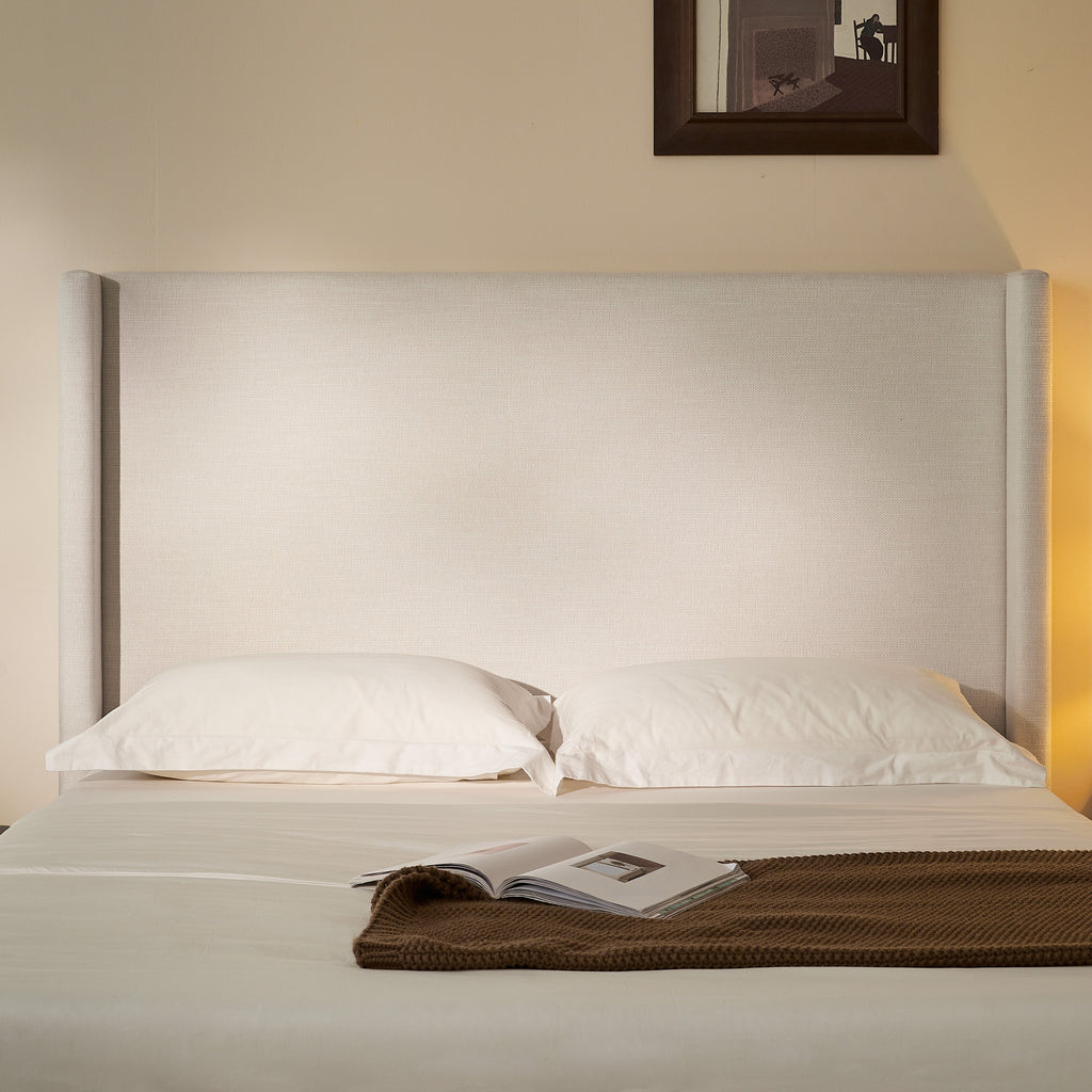 Hosford Upholstered Wingback Bed